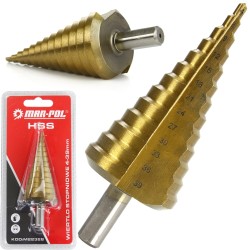 Punta HSS a Scalino | per Trapano | Graduata | Intervallo Diametro 4-39 mm | Attacco 10 mm | Gradazione Ogni 3 mm